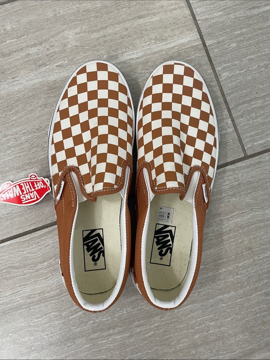 Vans Other - New Vans Slip-On Checkerboard in Brown and White